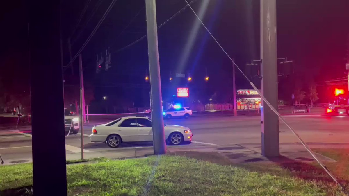 A large section of Beach Blvd is blocked off with  crime scene tape. JSO & JFRD are here investigating what is a fatal hit and run. Witnesses say a man, on what appeared to be a motorcycle or scooter, was hit by a car and the driver took off running