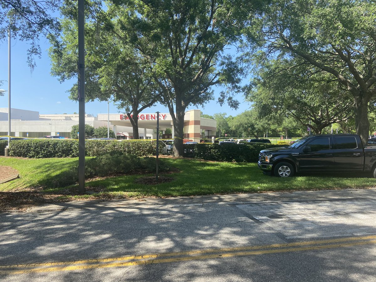 Orlando police investigating a shooting at Kingspointe Parkway.  It ended here, at Dr Phillips hospital, after a chase. They're telling me multiple people are in custody