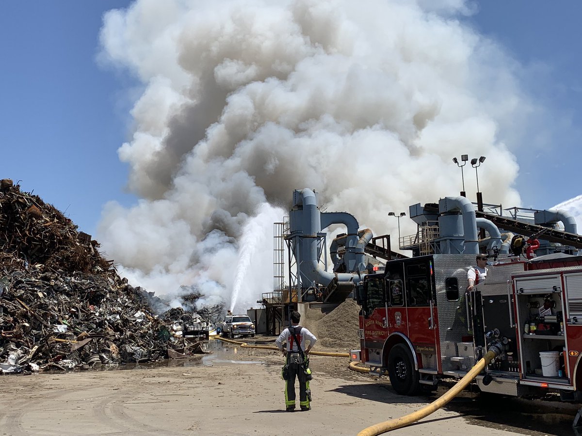 Current photographs from the command area of the scrapyardfire near SeaPortManatee following our 145pm press conference