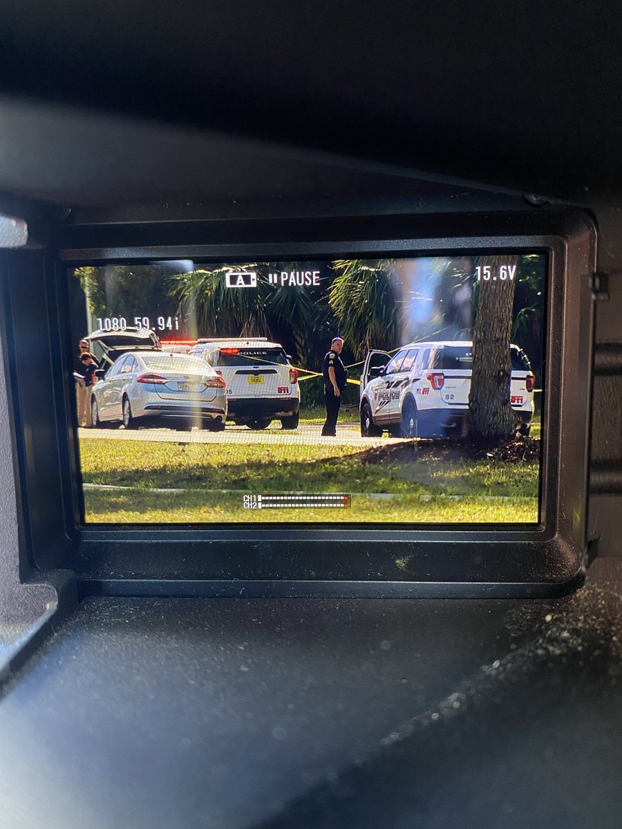 A closer look at the blocked off crime scene tape area using my photogs viewfinder