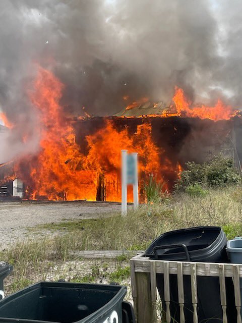 The fire has been knocked down and overhaul is still underway. Destin Fire responded as part of the second alarm.  One person was treated for smoke inhalation but did not require transport to the hospital.  The cause of the fire is under investigation