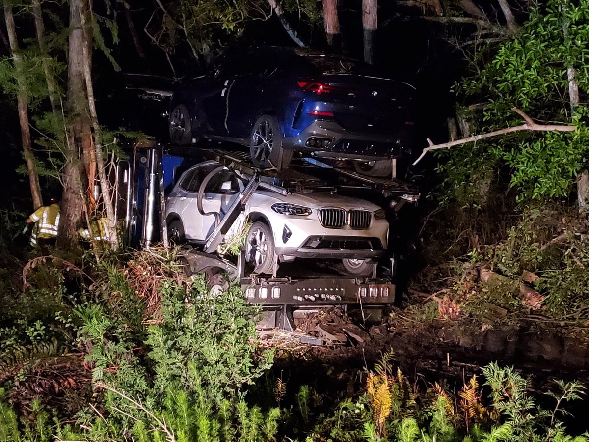 Troopers say 3 vehicles and a semi-truck loaded with 8 vehicles were involved in this crash