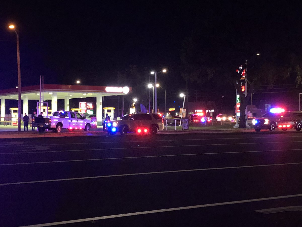 Police say a Pinellas Park Police officer is in stable condition in the hospital after an exchange of gunfire at this Circle K at the intersection of Ulmerton Road and 49th St. North.