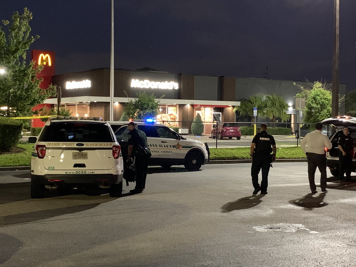 Deputies from @OrangeCoSheriff say no one hurt after a woman fired a gun in this OBT @McDonalds and made threats. All workers and customers fled unharmed. Woman shot at deputies who returned fire. She surrendered after a 6-hour standoff