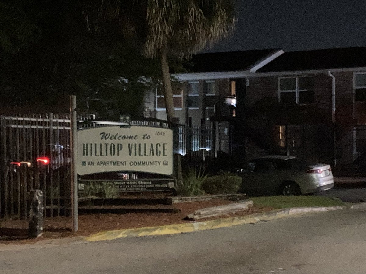 @JSOPIO responded to the Hilltop Village Apts just after 9pm last night where they found a man suffering from at least 2 gunshot wounds - no suspect information available-