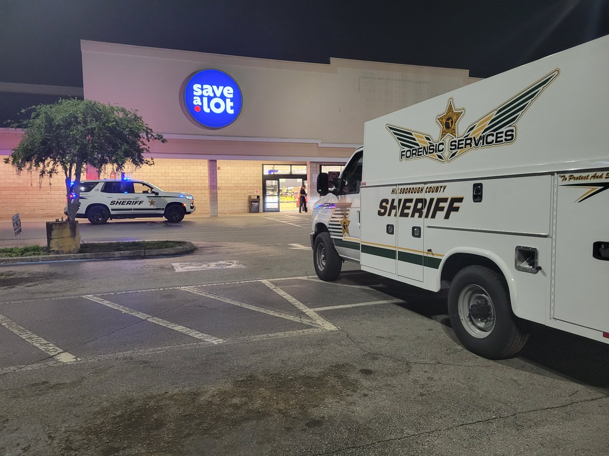 Hillsborough County Sheriff's Office detectives are looking for suspects who robbed a Save a Lot, and then shot at deputies as they attempted a traffic stop.  