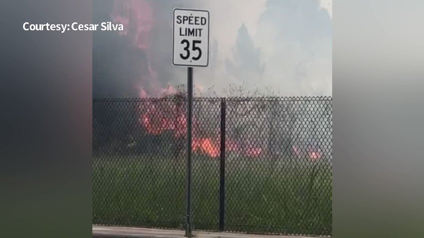 Brush fire latest in wooded area near SW 124th street and SW 128th court per Florida Forest Service: *50 acres  *75% contained  *No one hurt  *No structures damaged  