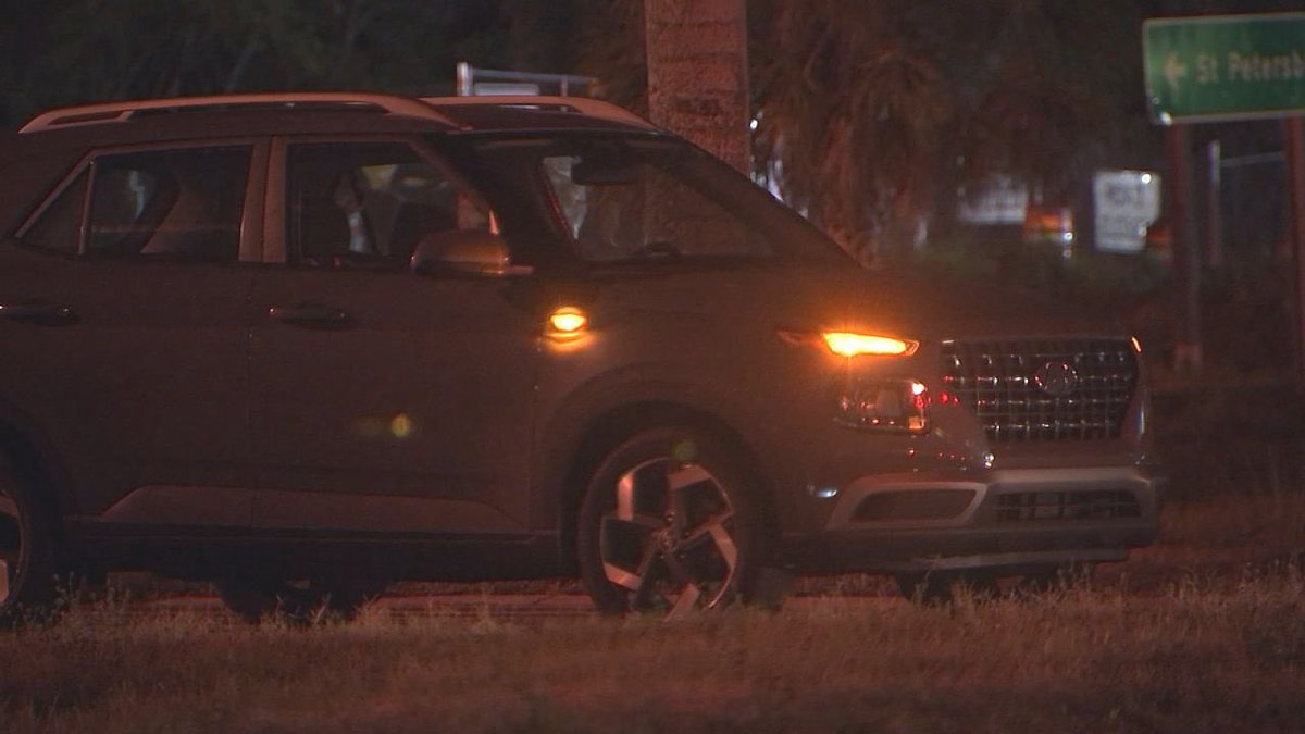 FHP troopers are searching for an unknown blue vehicle that struck a pedestrian in Ellenton this morning. The crash happened on US-301 near I-75. A second vehicle hit the victim, but that driver remained at the scene. The pedestrian later died at the hospital. @FOX13News