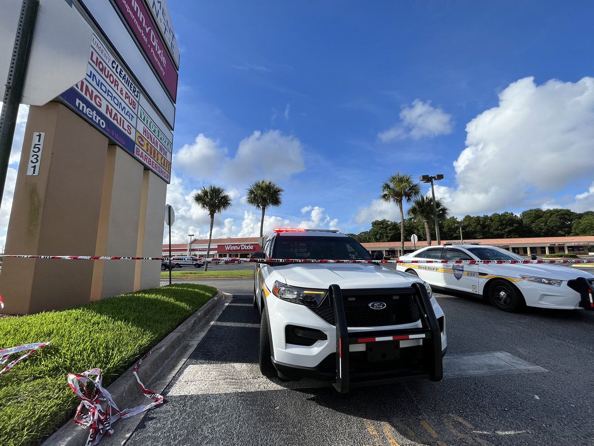 An eyewitness confirms that a car exploded into flames in the Winn Dixie parking lot around 7 am. She heard a loud boom as she was walking to work & began recording. Due to the nature of the incident,