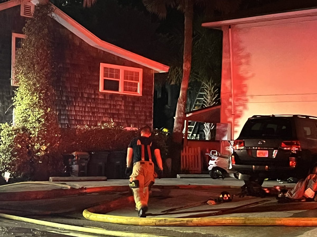 Six apartments and a home in Atlantic Beach severely damaged by a fire overnight. JFRD has the fire under control, but there is still a massive presence here on 10th St. leading up to Beach Avenue. No injuries 