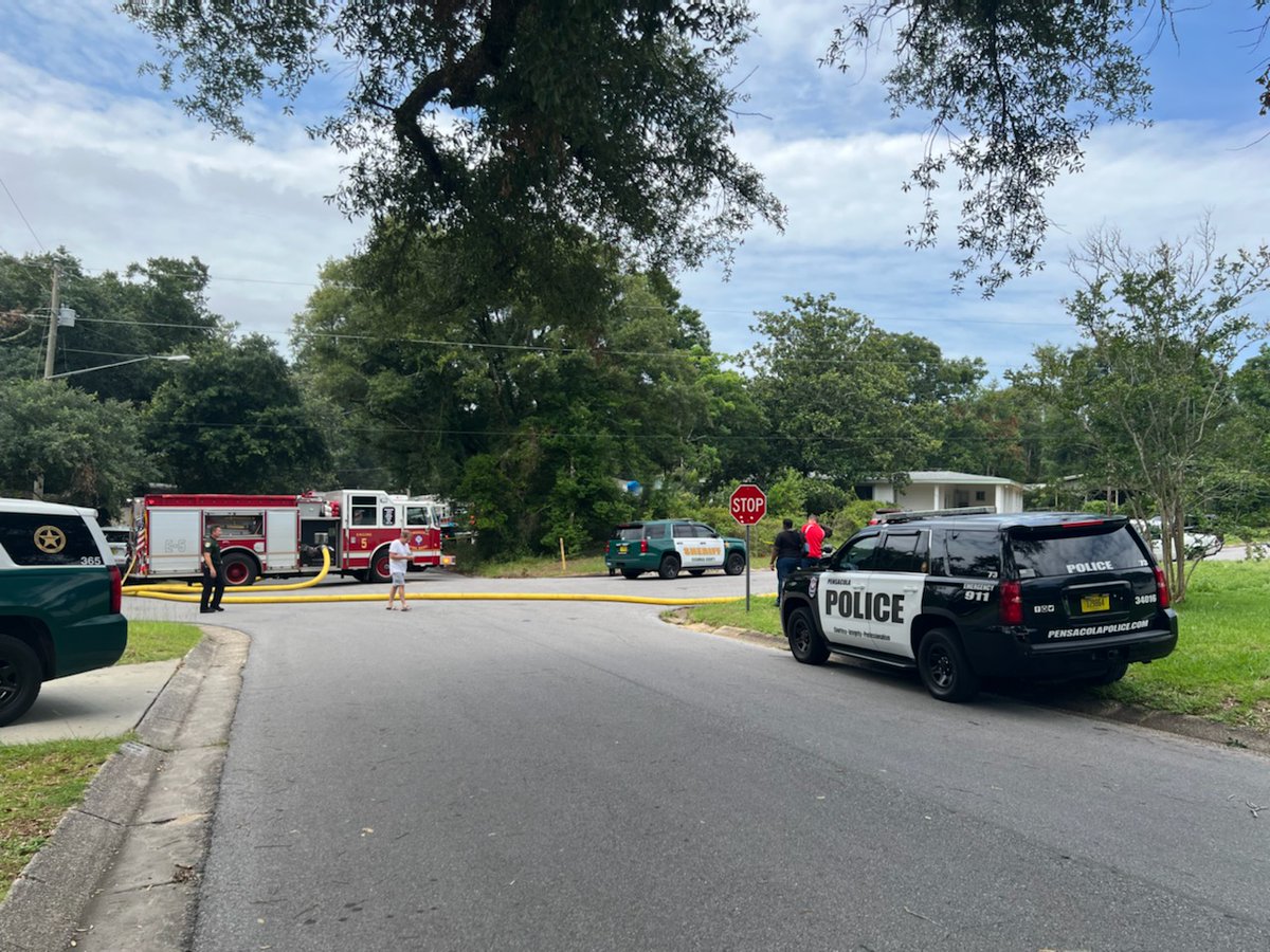 One person killed in this morning's house fire on Springdale Circle in Pensacola. Two others escaped and were transported to the hospital