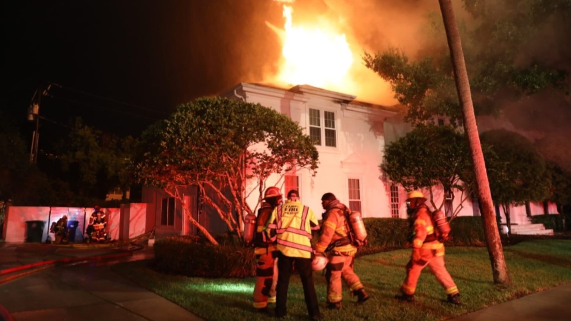 Neighbors say lightning strike ignited South Tampa house into flames