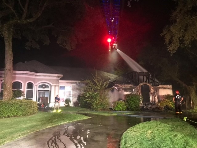 A fire in Ferry Pass early Monday morning left a home with significant damages. -   camera: Escambia County Fire Rescue