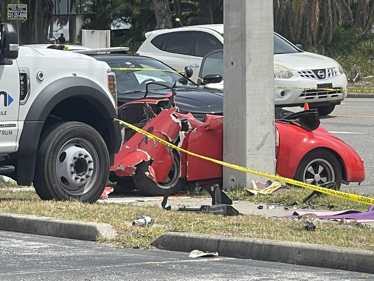 Two car collision at US 1 and Silver Palm in Melbourne. Two lanes blocked. Traffic getting through. One person taken to hospital as a trauma alert