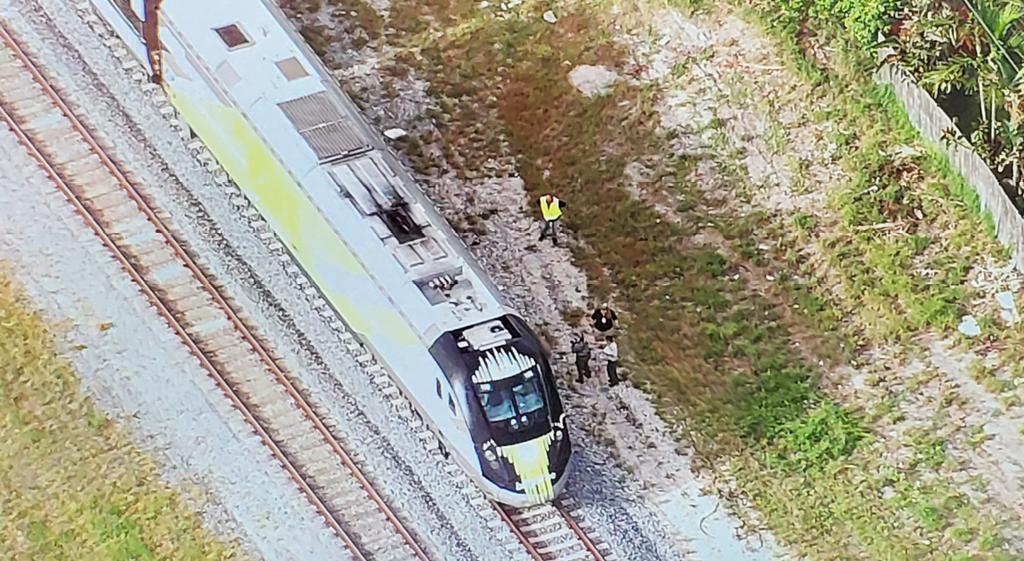 Eastbound 10th Ave  PBSO is investigating a pedestrian vs a Brightline Train in Lake worth Beach A person walked eastbound across the tracks and was struck by a Northbound train