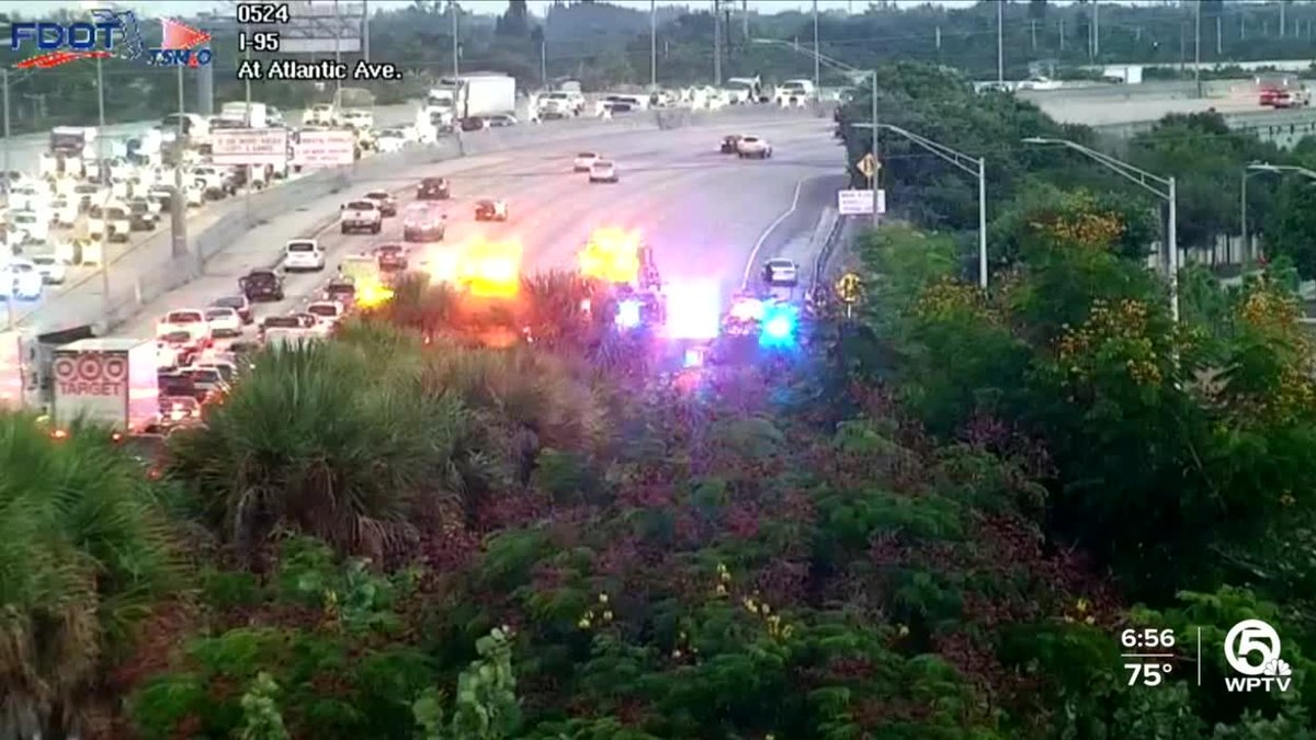 Woman hit, killed on Interstate 95 in Delray Beach after car runs out of gas