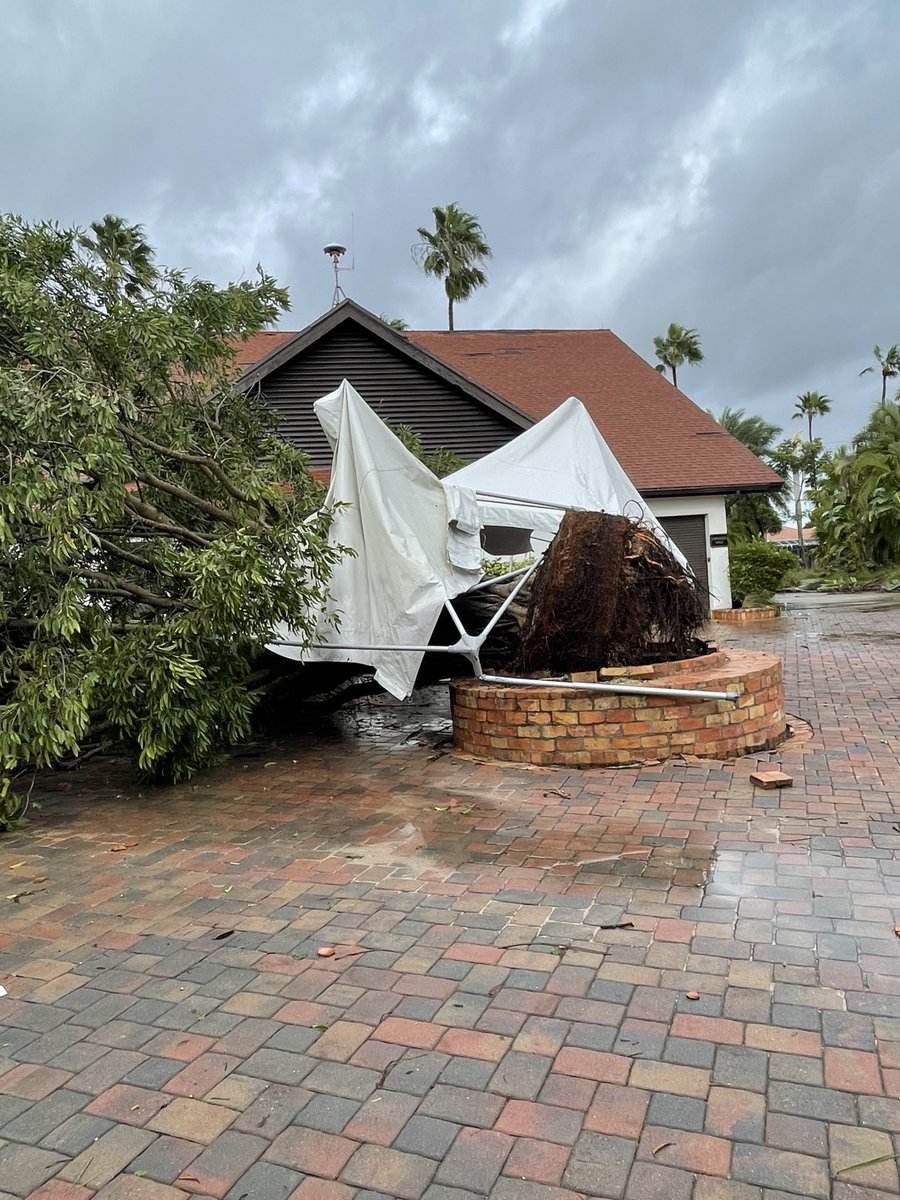 Hurricane damage at Wellington Wanderers Club.  