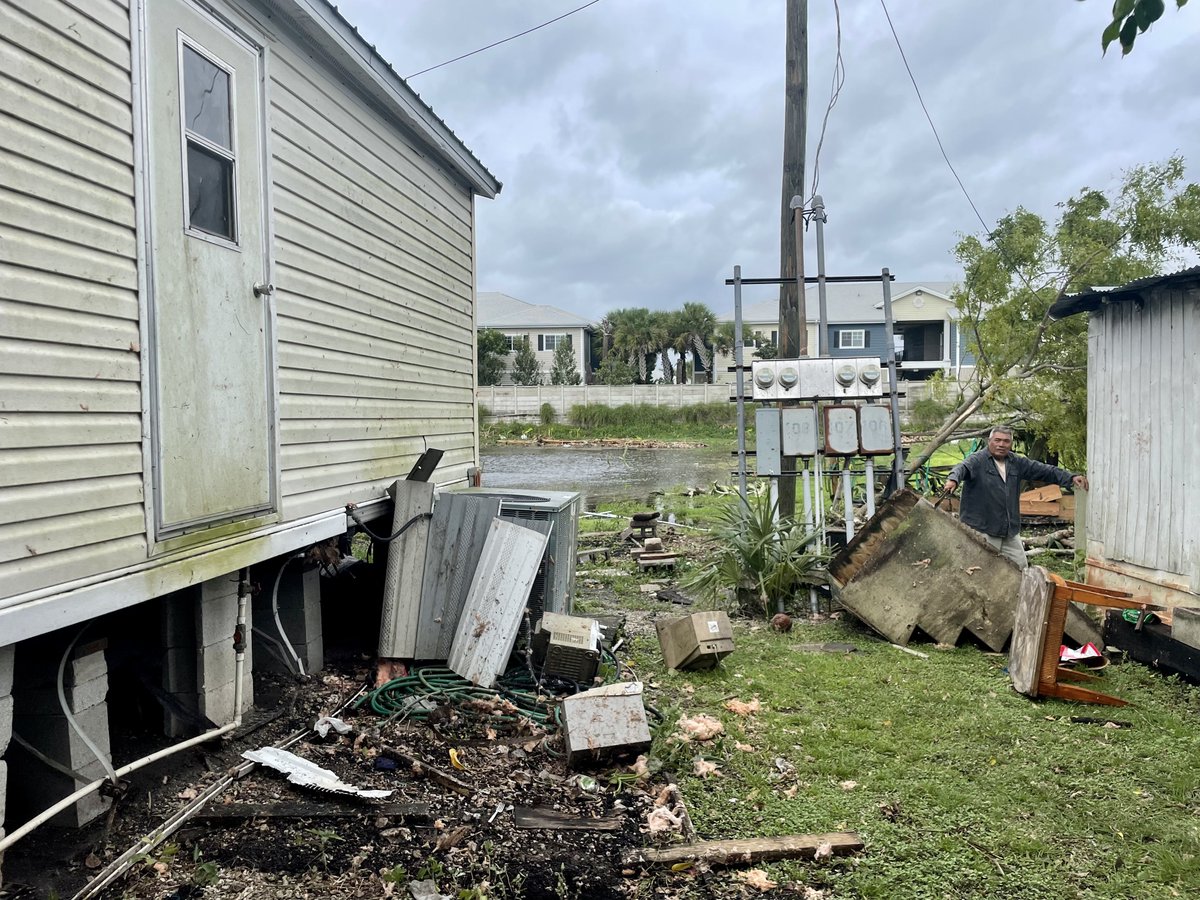 Residents in Belle Glade say an unconfirmed tornado damaged their mobile home community   