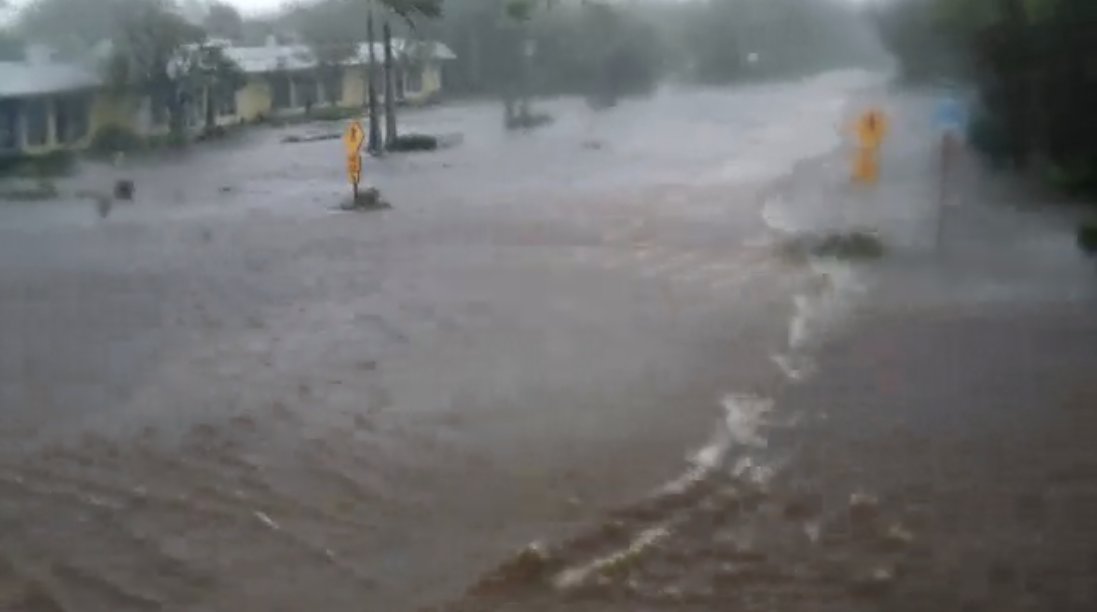 Surge continues on Sanibel, and has now reached Periwinkle way. This is more centrally located and a bit higher elevated. This almost certainly means that the vast majority of the island is covered