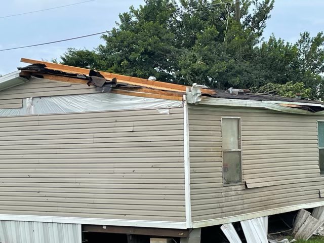 Firefighters drove through the Glades area to check on residents and structure. No major injuries anywhere but roofs damaged and downed trees  were found