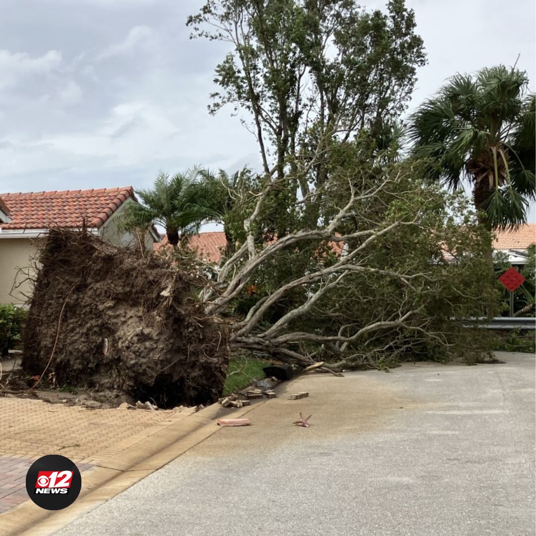 One residential neighborhood west of Delray Beach was hit hard by the fierce winds that came through overnight as Hurricane Ian churned through the Gulf of Mexico