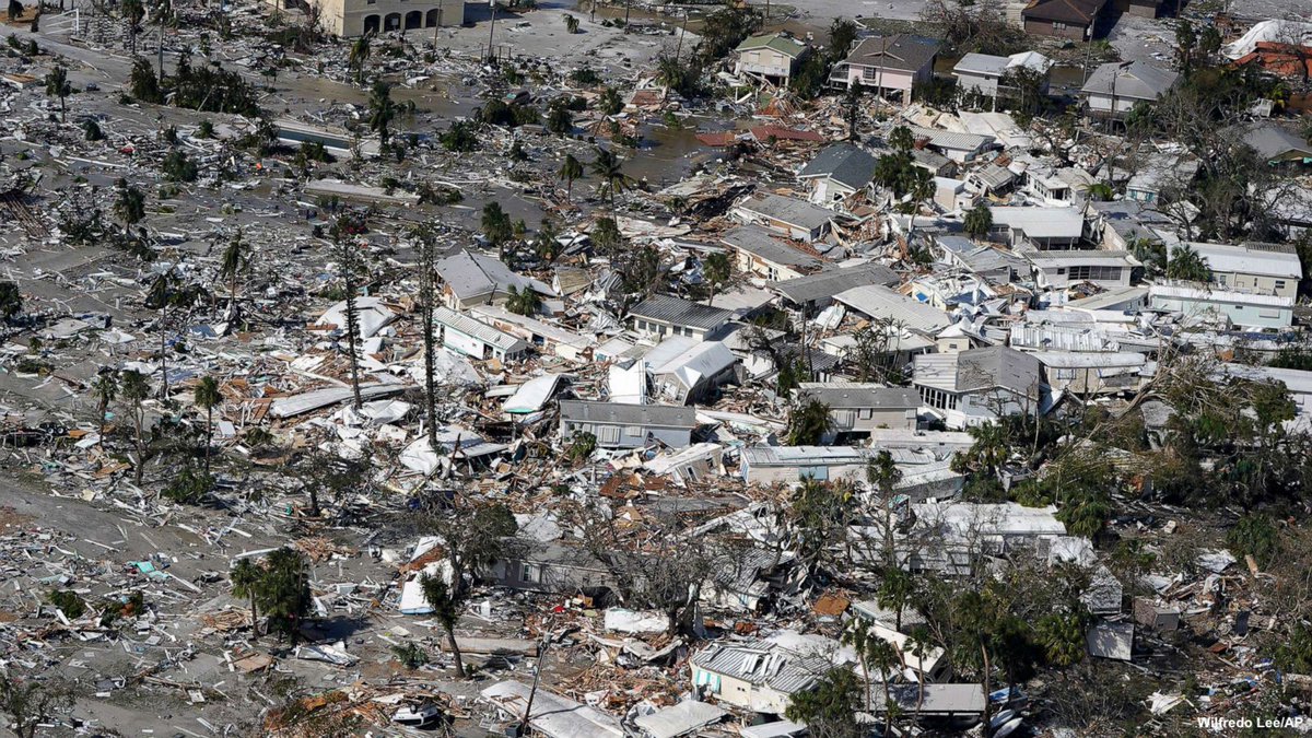 Images show destruction and devastation in Ft. Myers, Florida, after Hurricane Ian ripped through the region.    