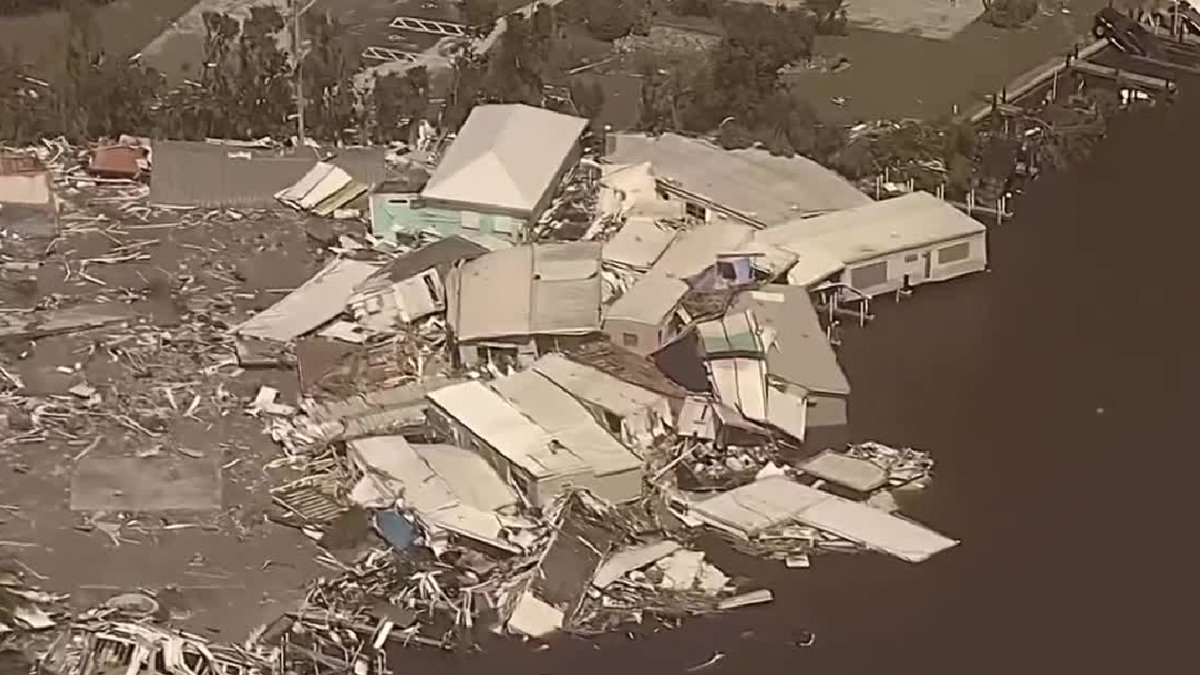 Aerial video shows miles of destruction, damage in Southwest Florida