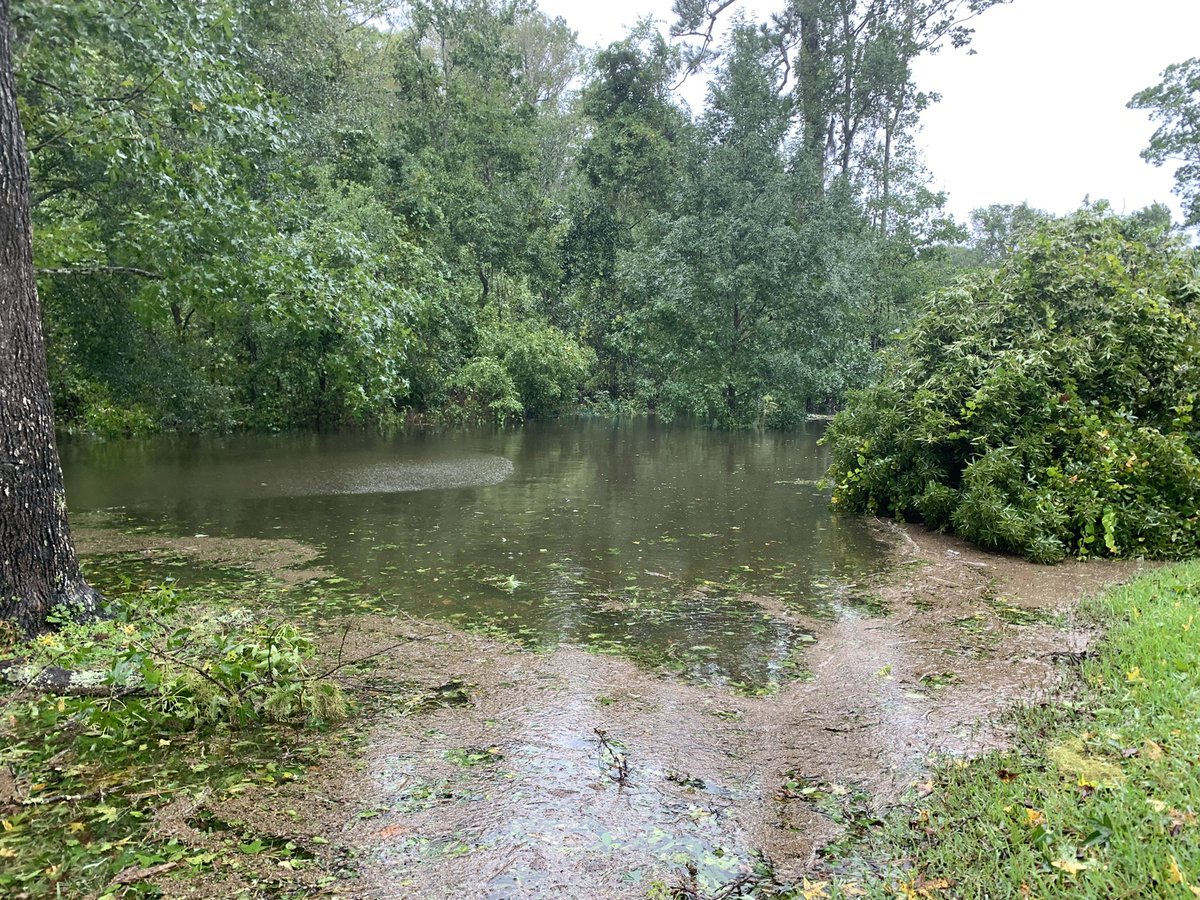 This is an area in Seminole County that sends water to the Little Wekiva River. There is no where for water to go as these homes are now in danger of flooding. Making my way to the actual river now