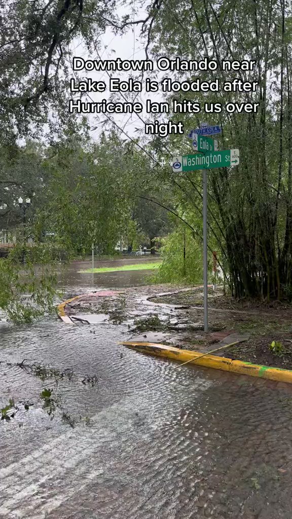 Hurricane Ian really did a number on Downtown Orlando near Lake Eola.