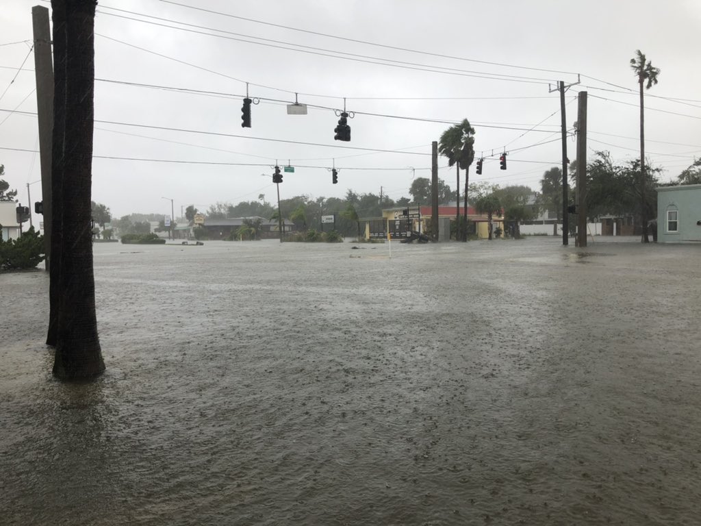 The intersection of A1A and Matanzas Blvd HurricaneIan