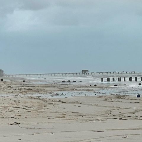 Damage at Naples Pier