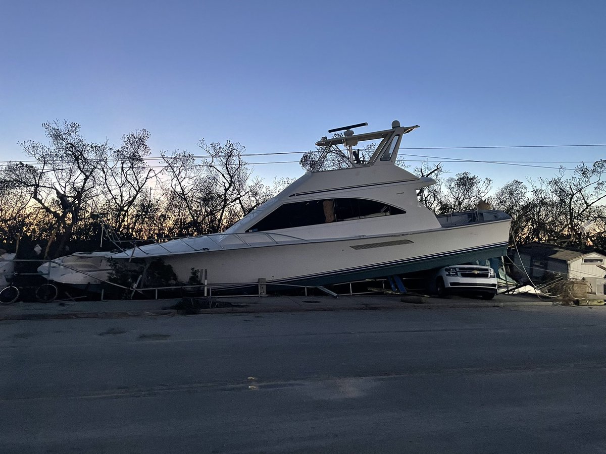 Another morning here on Fort Myers Beach and another sad reminder of what's left after HurricaneIan.  Sounds like only residents & emergency personnel will be allowed on FMB today.