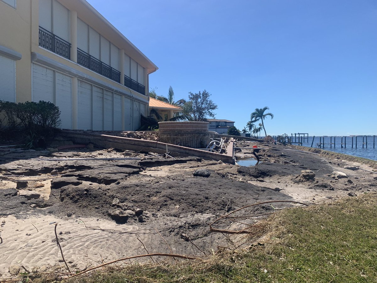 Neighbors off of McGregor snd Riviera Avenue in Ft.Myers say it truly depended on the position of your home. One neighbor had water up to his second floor. Another came home and had zero water damage, but the pool was filled with sand 