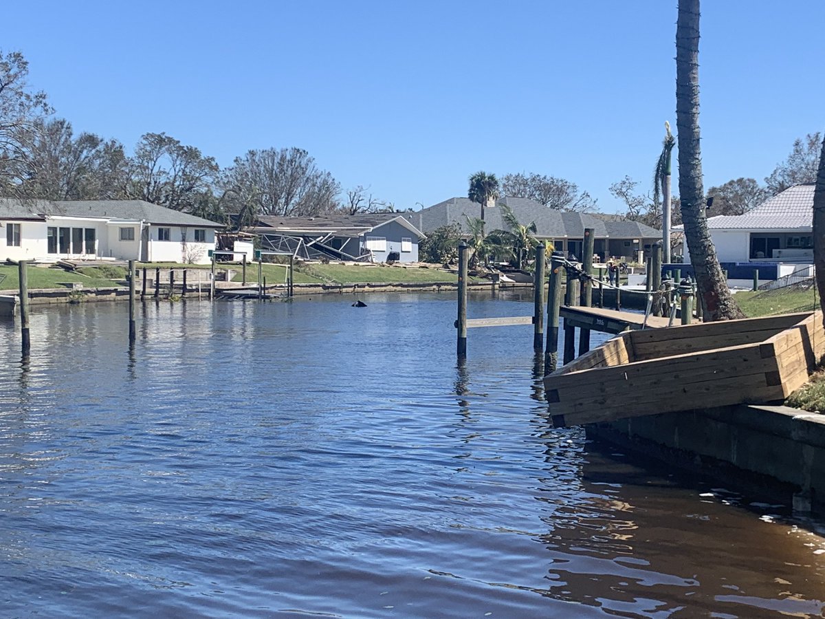 Neighbors off of McGregor snd Riviera Avenue in Ft.Myers say it truly depended on the position of your home. One neighbor had water up to his second floor. Another came home and had zero water damage, but the pool was filled with sand 