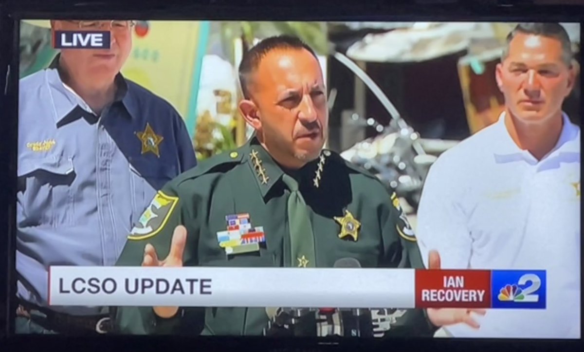 Lee County Sheriff Carmine Marceno says crews have done 800+ rescues.   He confirms 42 people in Lee County are dead.   When a reporter asked him if the county's emergency management plan failed he cut him off and said, I wouldn't have changed anything