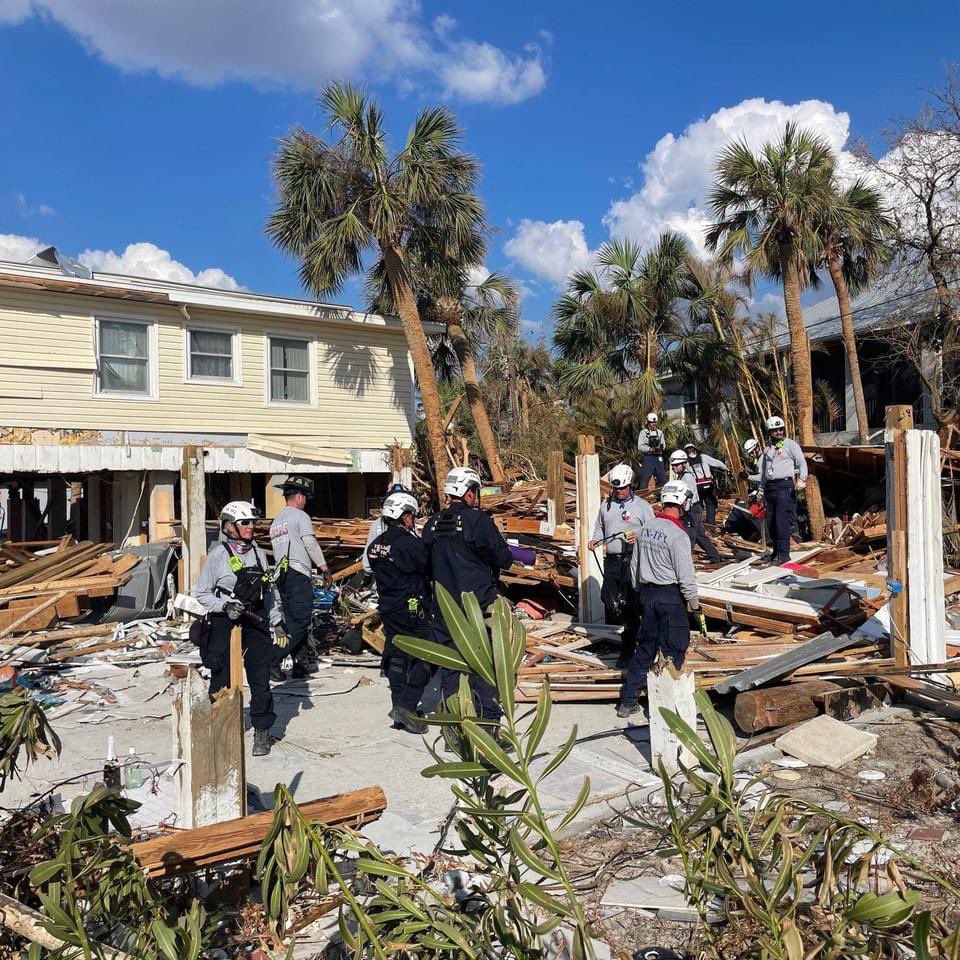 Members of @txtf1 continue work in the Fort Myers area. They have conducted numerous searches alongside Florida Task Force 7. Teams will remain in Florida assisting for several days. 