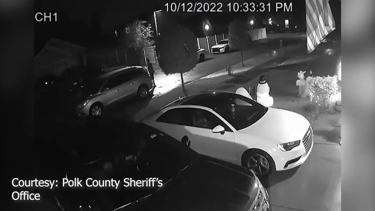 Surveillance video released by the Polk County Sheriff's Office showed how not even a bullet to the chest stopped them from arresting a gunman who was firing at them