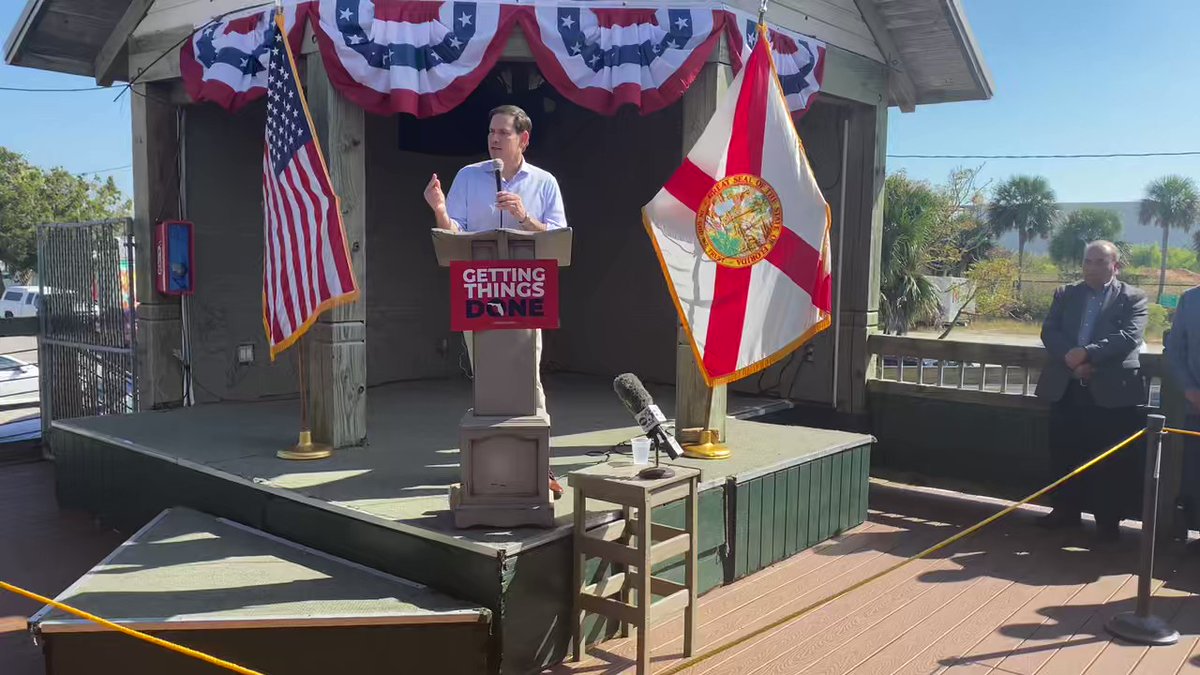 Senator Marco Rubio making a campaign stop in Pensacola. Location the Fish-House Restaurant.