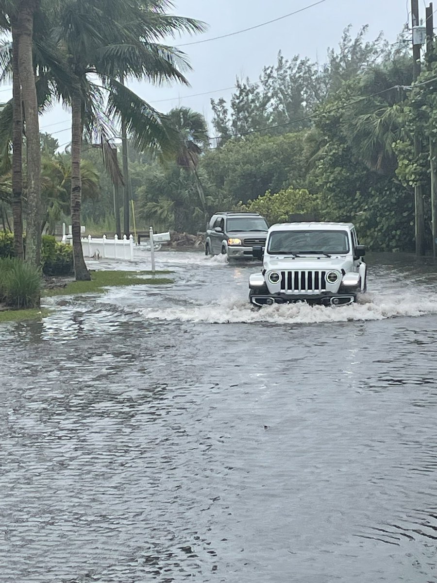 Storm surge has already breached parts of MacArthur Blvd. on Hutchinson Island. Residents who need to leave must do so now. High water rescue vehicles are in route