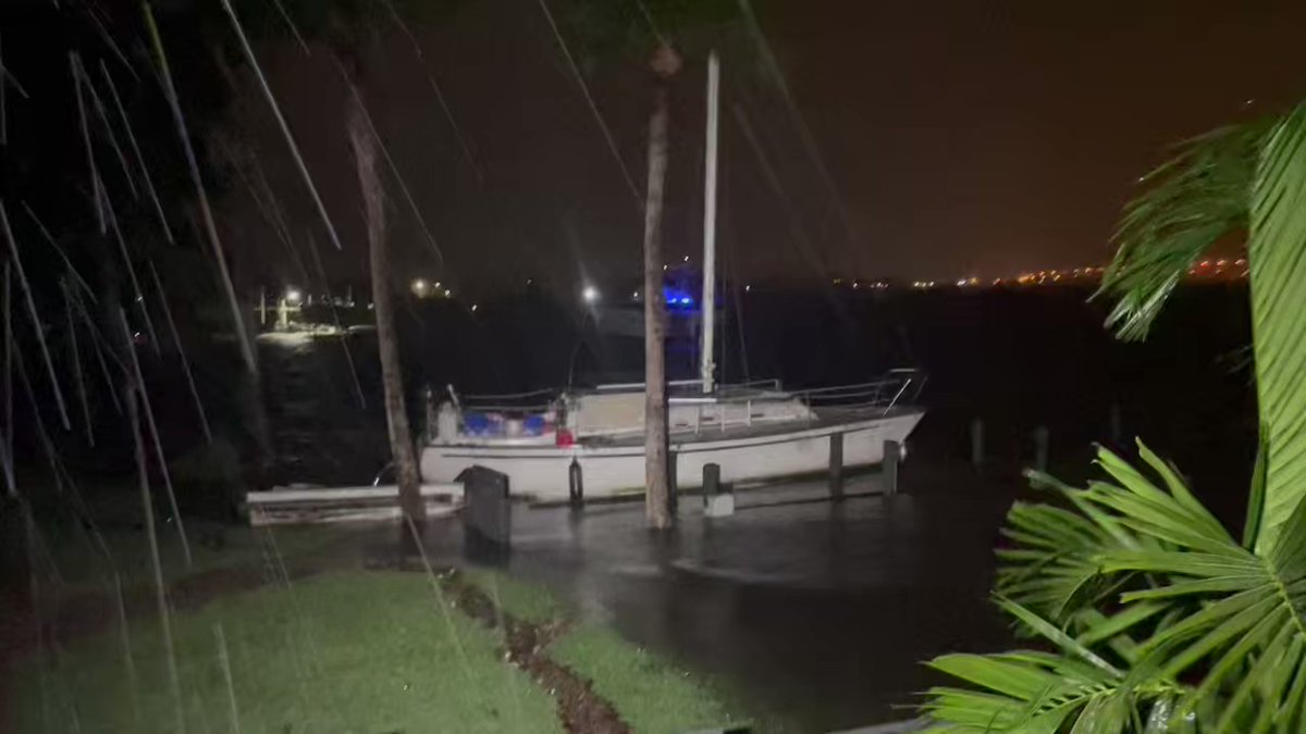 Anchored sailboats in Martin County are dislodging and crashing into neighboring docks that are partially under water.