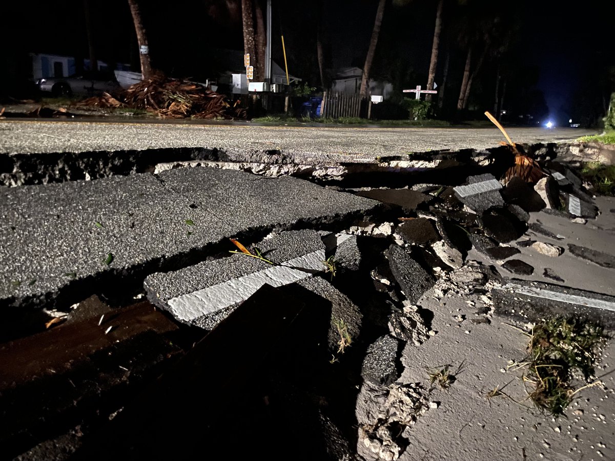 Partial road washed away in Indian River County