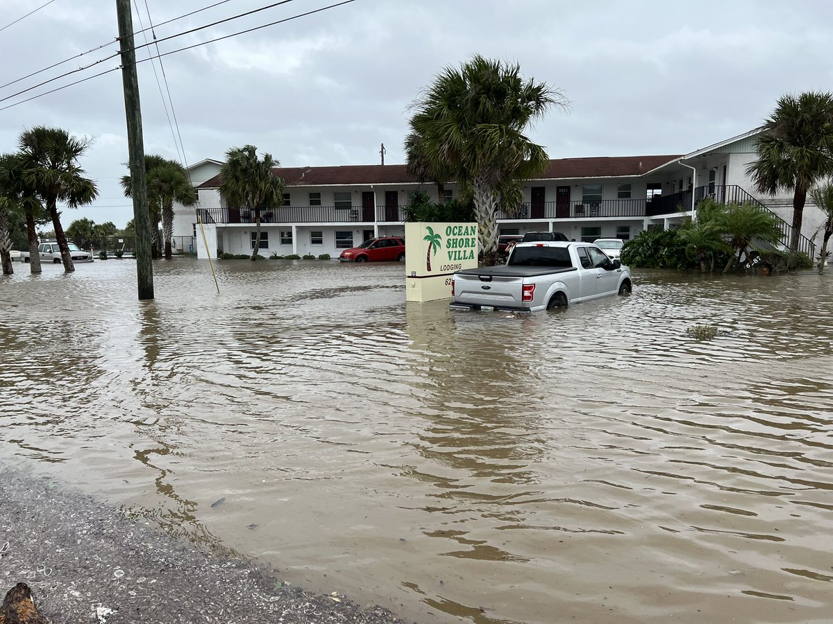 The flooding is really bad in Palm Coast. These are neighborhoods right off A1A near Washington Oaks Gardens State Park