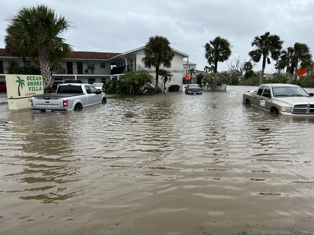 The flooding is really bad in Palm Coast. These are neighborhoods right off A1A near Washington Oaks Gardens State Park 