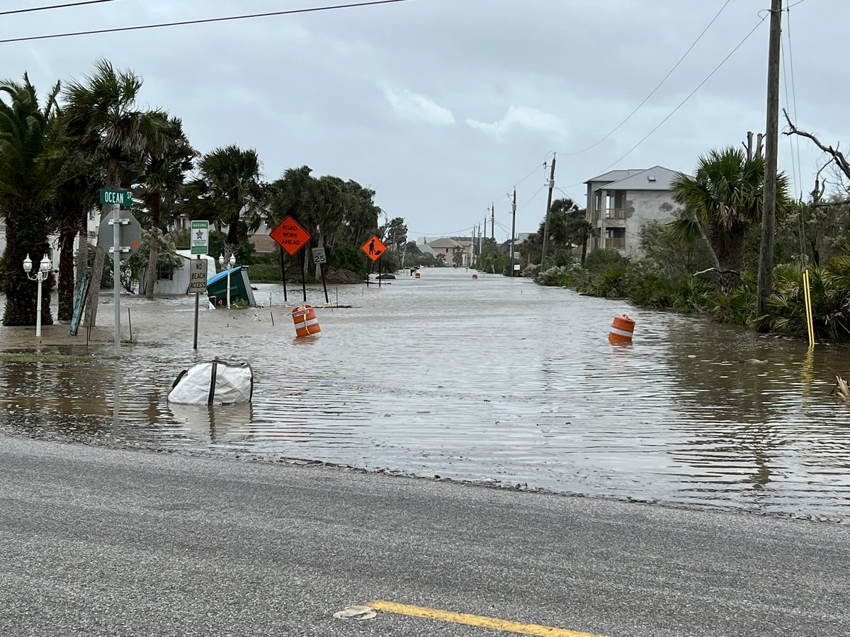 The flooding is really bad in Palm Coast. These are neighborhoods right off A1A near Washington Oaks Gardens State Park 