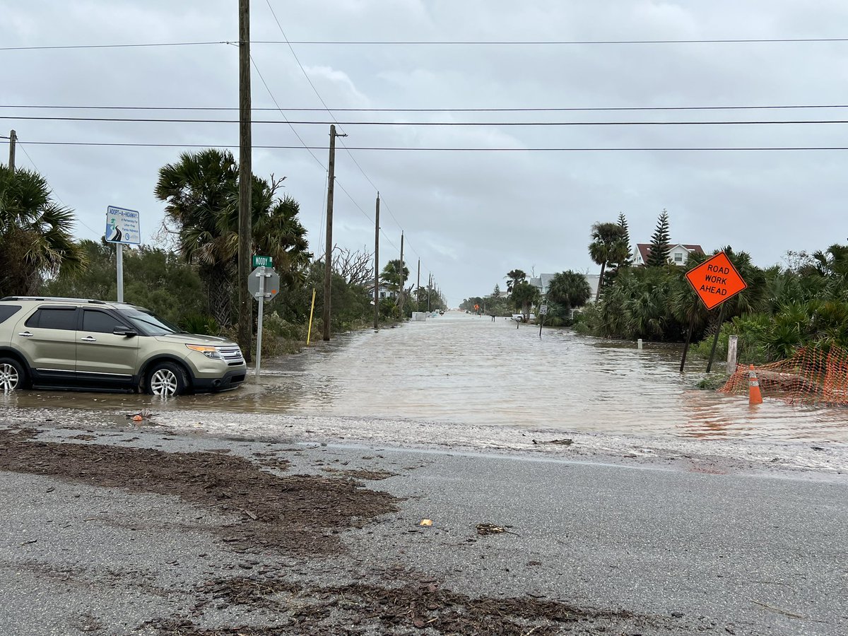 The flooding is really bad in Palm Coast. These are neighborhoods right off A1A near Washington Oaks Gardens State Park 