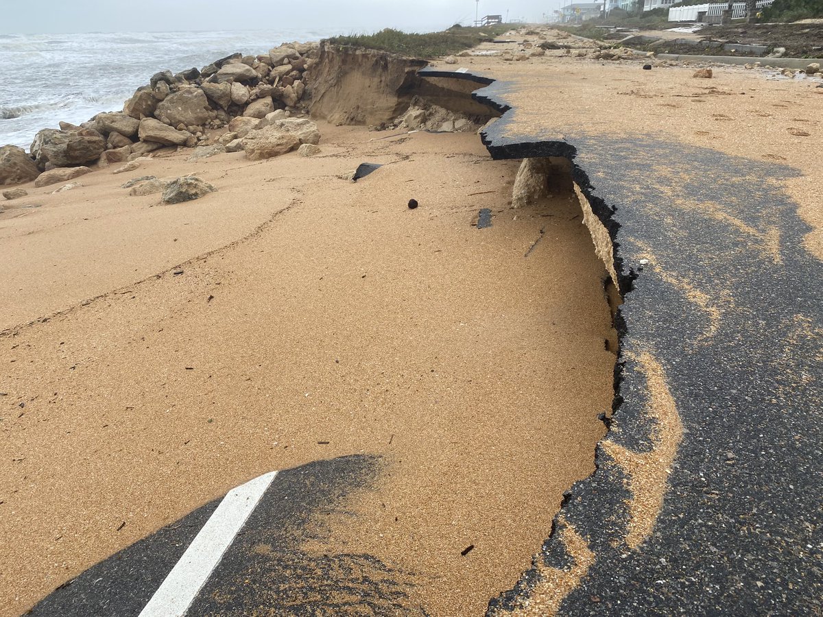 This is A1A in Flagler Beach. Stunning images right now.  