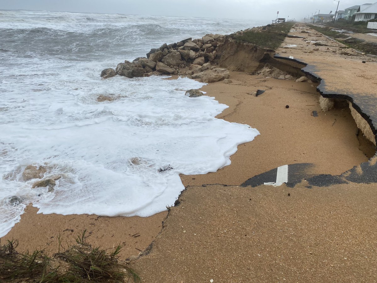 This is A1A in Flagler Beach. Stunning images right now.  