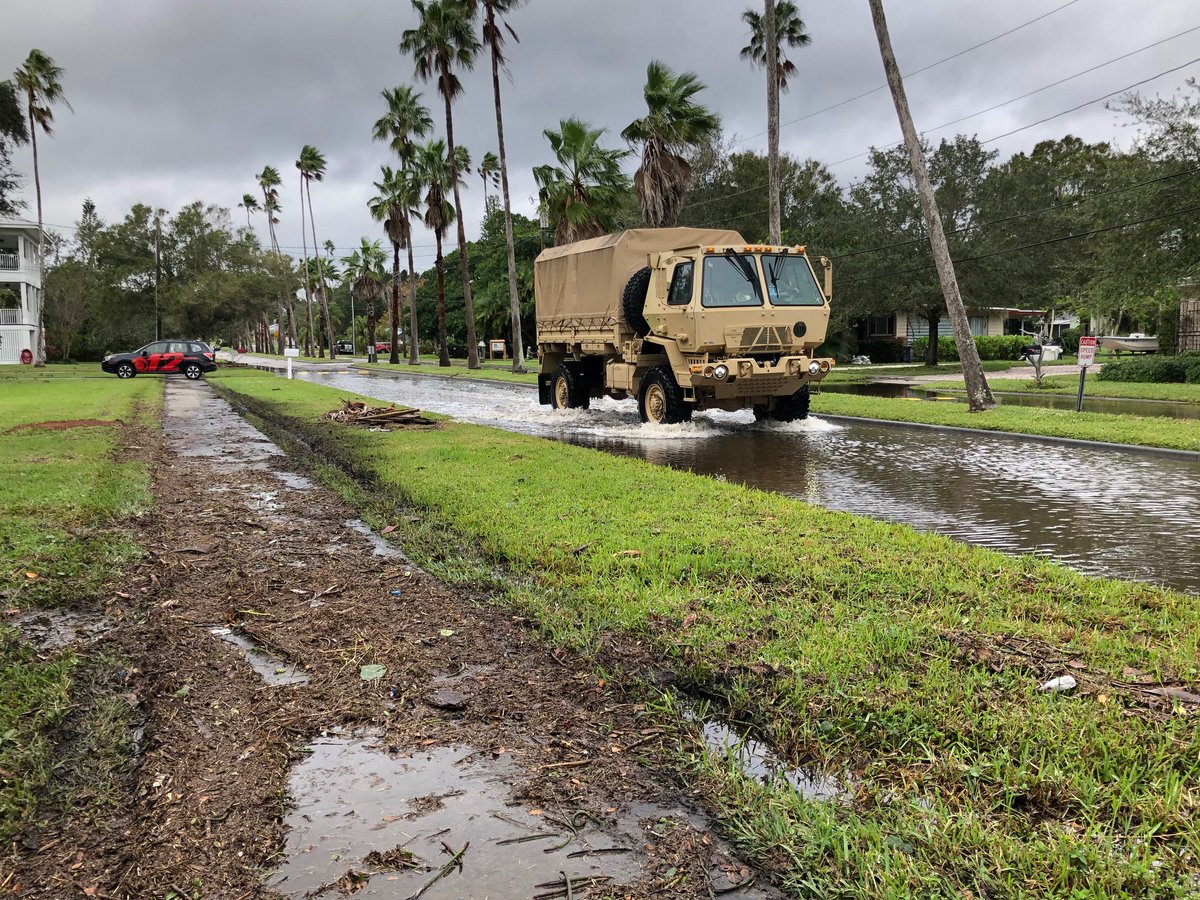 Flooding on Chamberlain Blvd in Fort Pierce