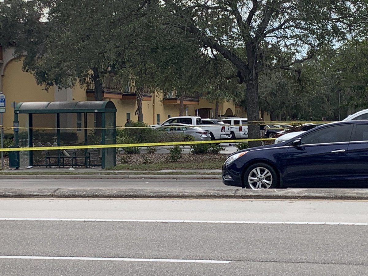 Officers are focusing on the hotel next-door to the doctors office on Fruitville Road. Officer say the suspect is in stable condition and their officer is uninjured  