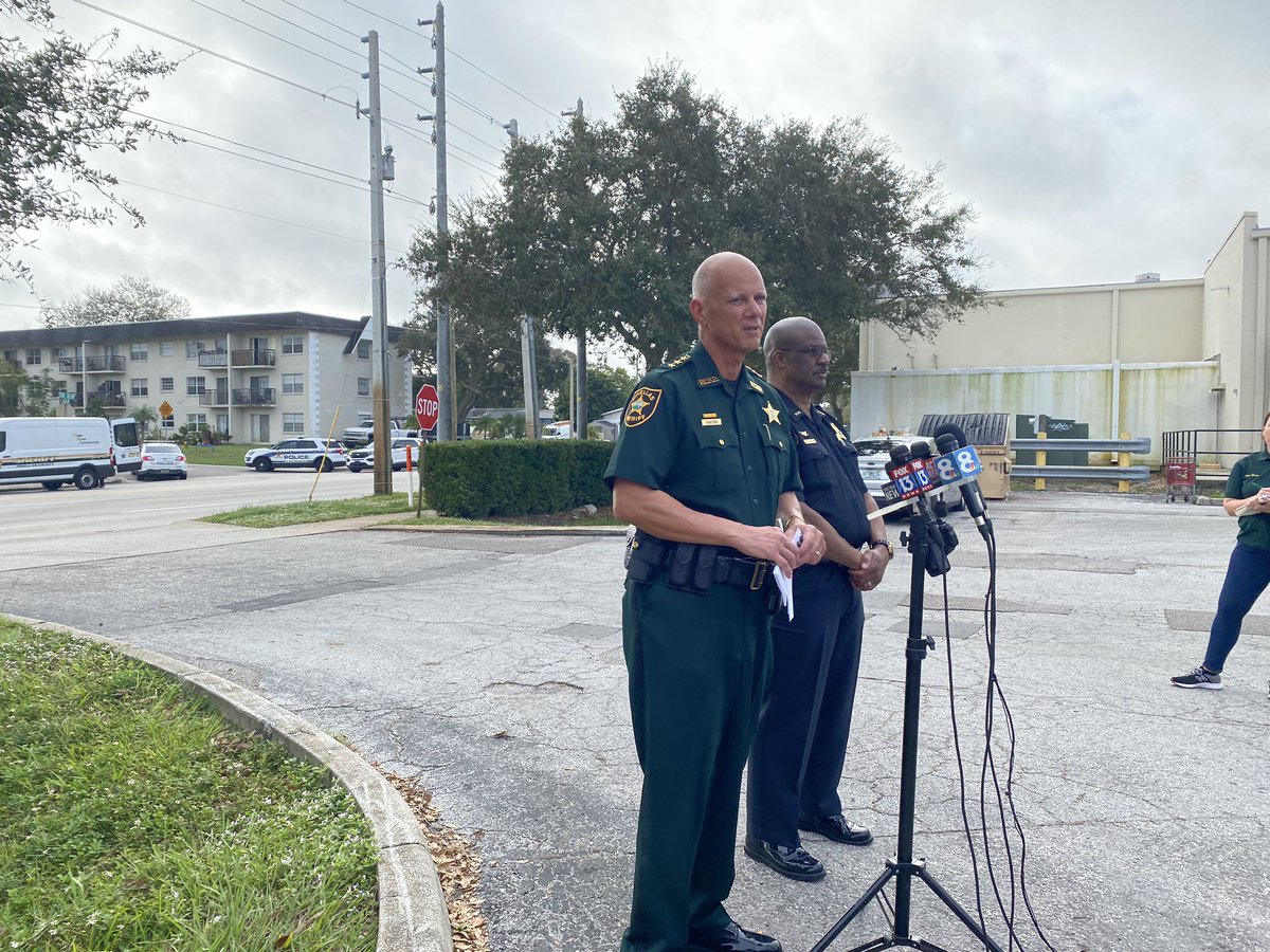 PCSO Sheriff Bob Gaulteri Gave info on officer involved shooting. 3:40 am St Pete PD called about a hit and run. Suspect's car bumber and tag left behind. I was registered to a woman who is in a nursing home.She asked for welfare check on son named Gus Spandoudis